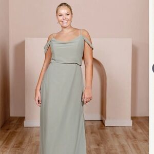 Revelry Bridesmaids Dress, Color #949 Silver Sage, size 4